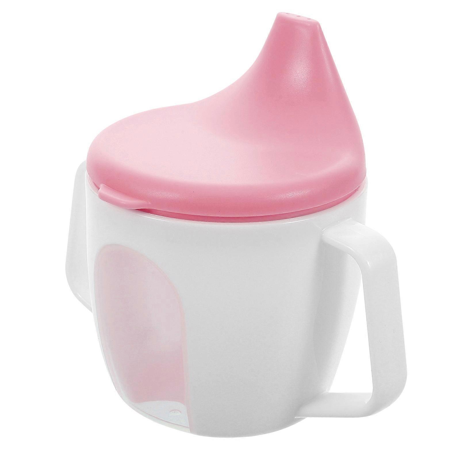 Pink Sippy Cup Toddler Training Cup for Baby with Handle