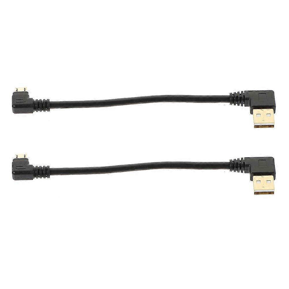 USB Cable Right Angle Micro USB Adapter Cable 2Pcs for Fast Charging
