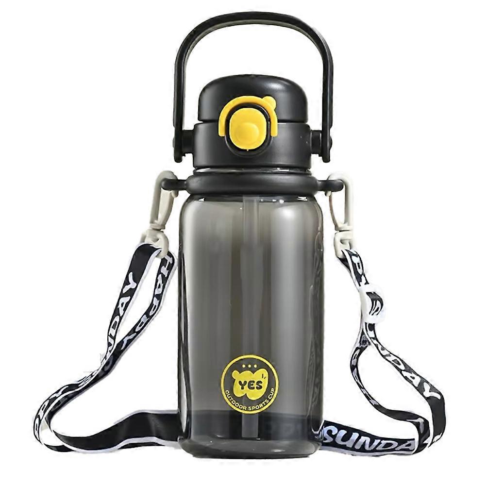 1000ML Large Capacity Water Bottle with Straw Kid Drinkware,D