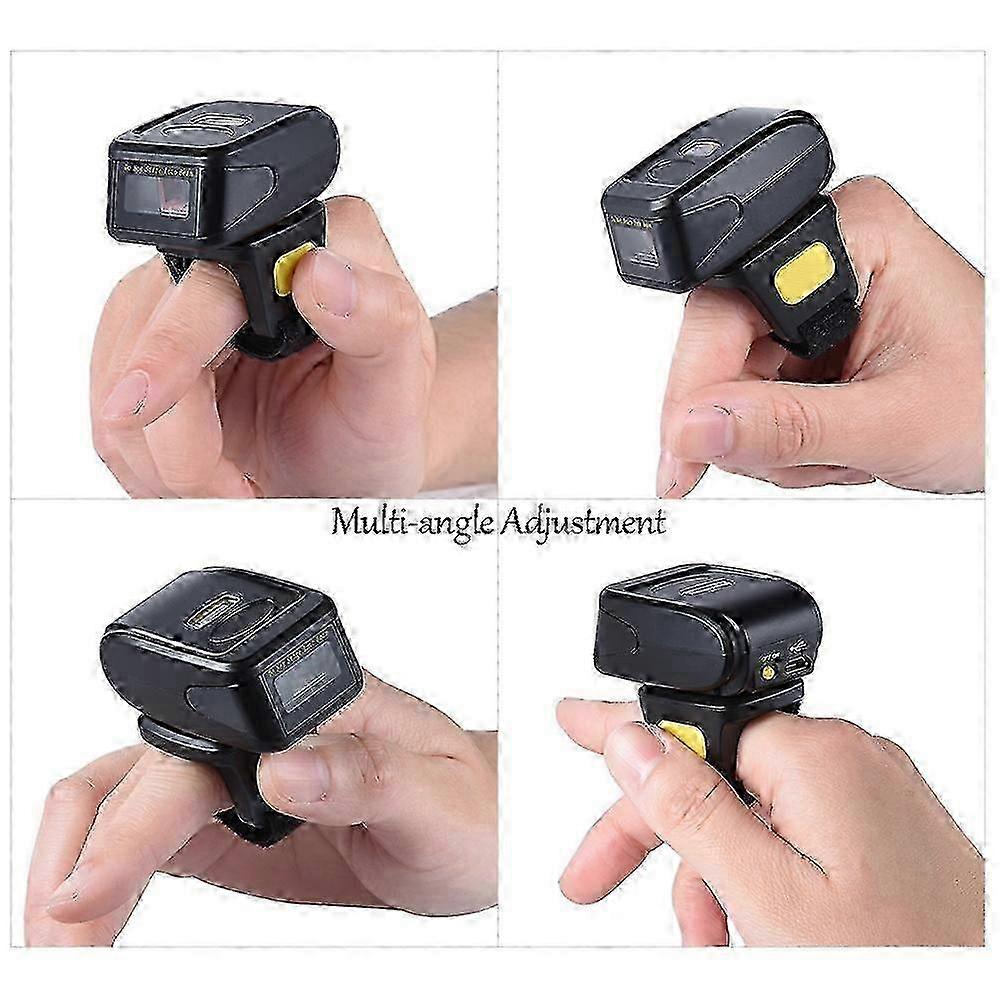 Portable Bluetooth Wireless Ring Barcode Scanner for Windows Android 1D/2D/QR