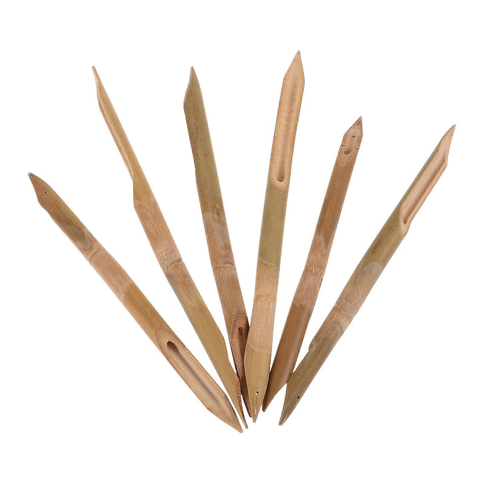 Mulitfunctional Clay And Pottery Punching Tools For Beginners Crafted With Bamboo 6Pcs