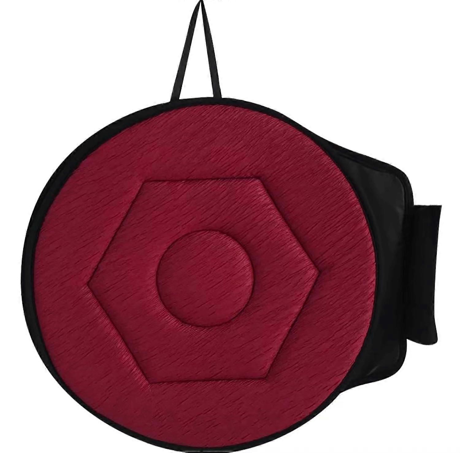 360 Degree Swivel Seat Cushion with NonSlip Base for Elderly and Pregnant Mobility Support  Red