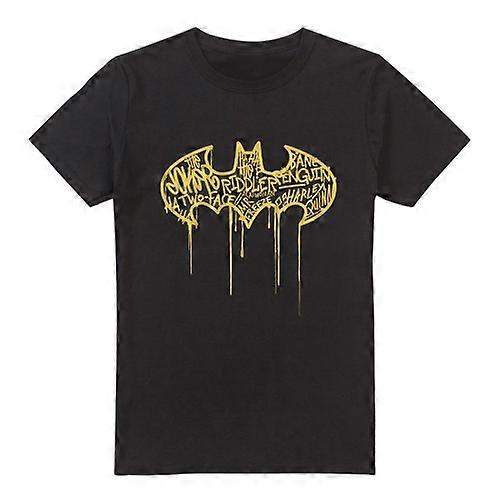 Batman Mens Graffiti Logo T-Shirt