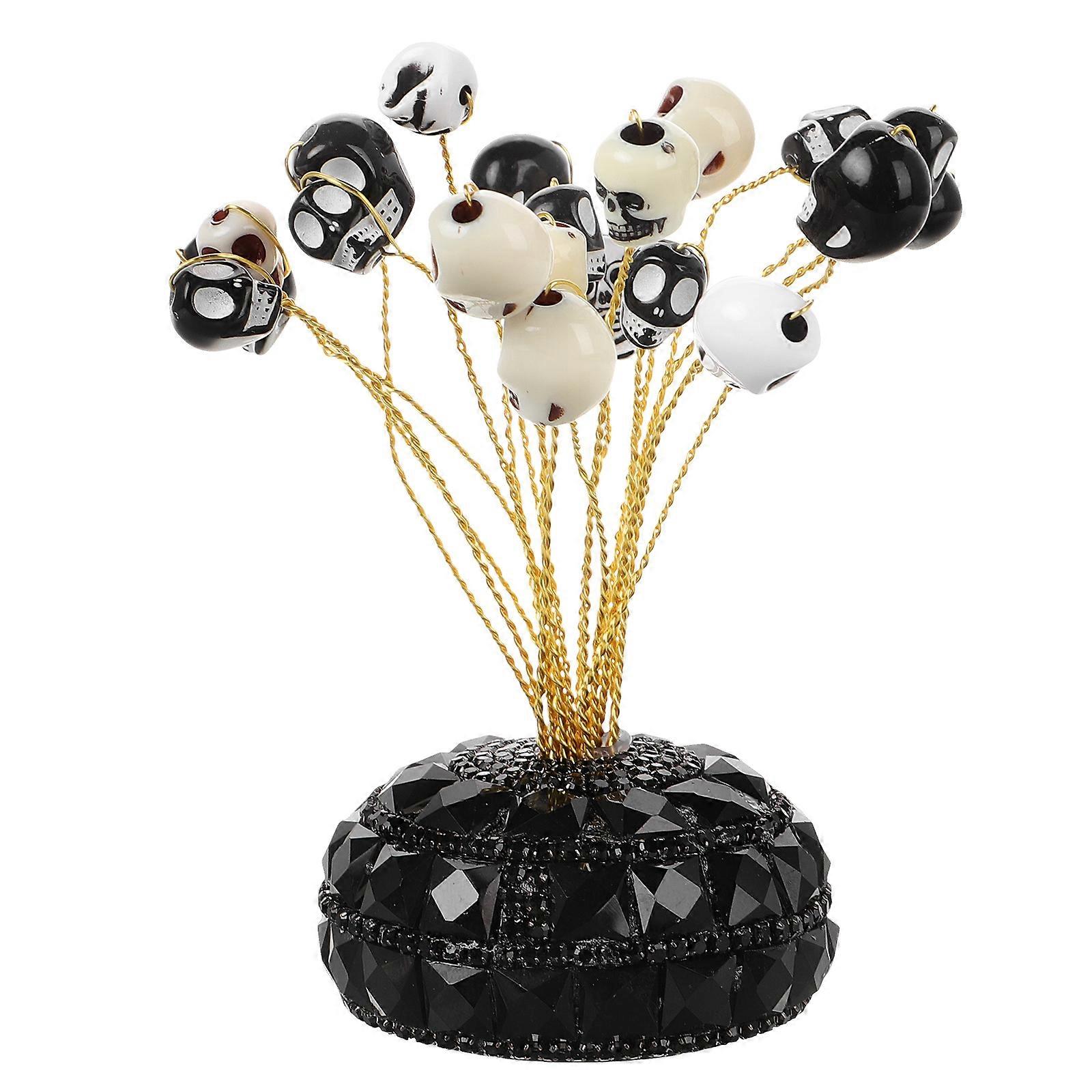 Car Essential Oil Diffuser Skull Head Decoration for Car Use 3Pcs