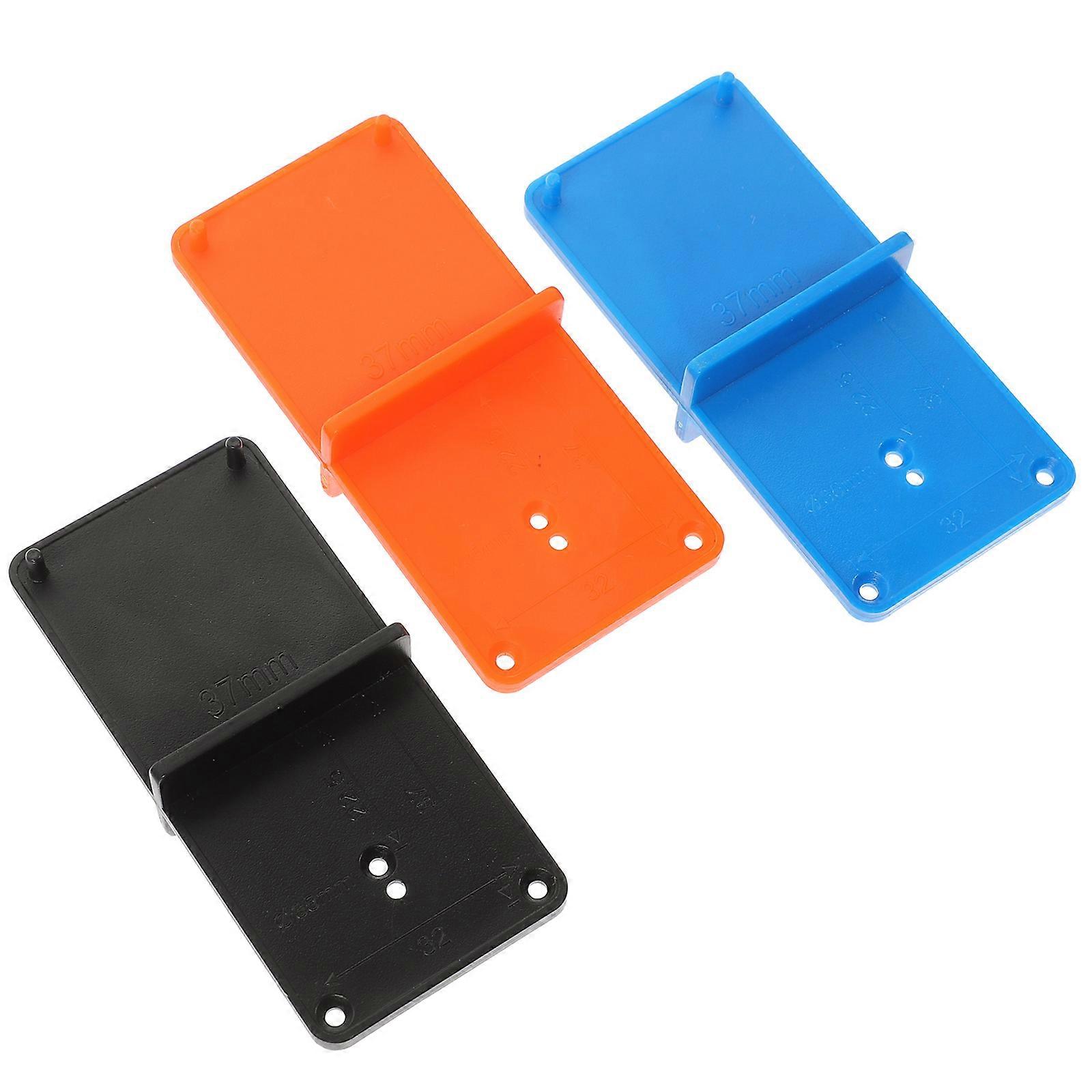 Cabinet Handle Jig Drill Guide Locator DIY Projects Multi-Functional ABS Material 3.30X1.57X0.83in 3Pcs