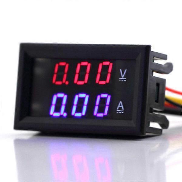 Voltmeter + Ammeter DC 0-100V/10A Black
