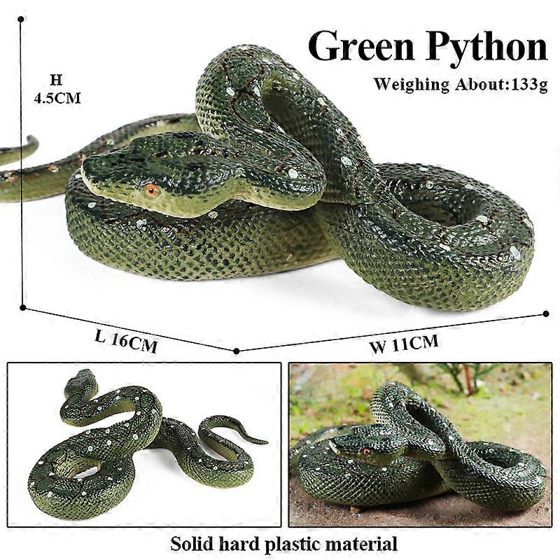 Oenux Simulation Forest Savage Snakes Animals Model Wild Cobra Rattlesnake Python Action Figures Party Favor Decor Kids Toy Gift