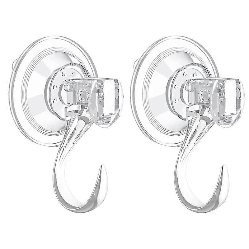 2 Pack Suction Cup Wreath Hanger with Strong Vacuum Seal, Heavy Duty Hooks for Windows and Glass