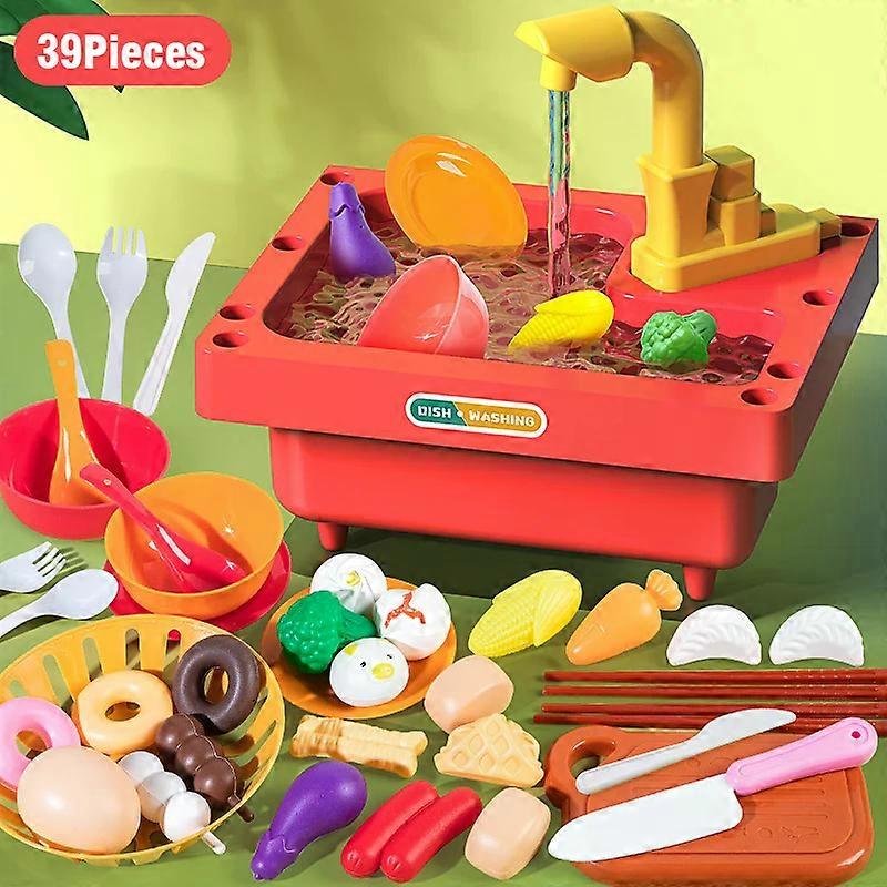 Table �� vaisselle pour enfants, cuisine, jeu de simulation, robinet, Cycle Out, recyclage de l'eau, Kit d'��vier ��lectrique, jouets en plasti