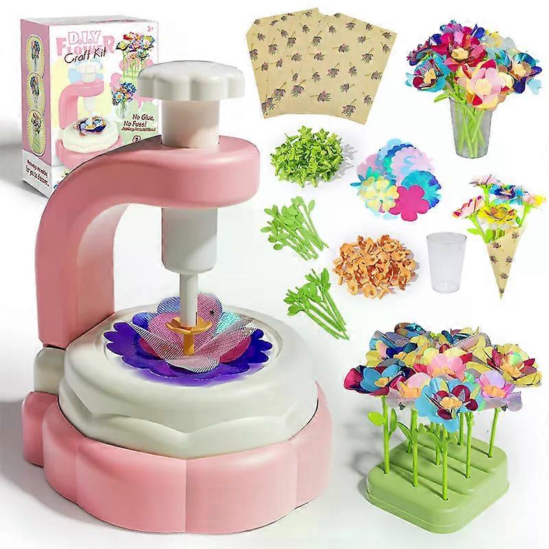 Machine �� gaufrer Bouquet en tissu fait �� la main, jouets pour filles, ensemble de jouets artisanaux pour enfants, jouets ��ducatifs interact