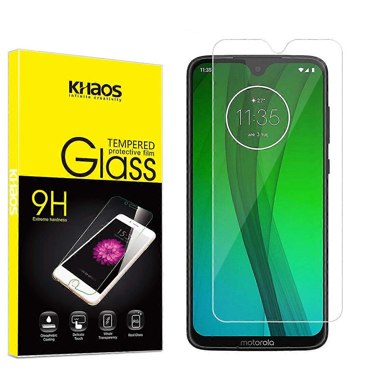 Screen Protector 9H Tempered Glass UltraClear AntiScratch Case Friendly for Motorola Moto G7 Plus