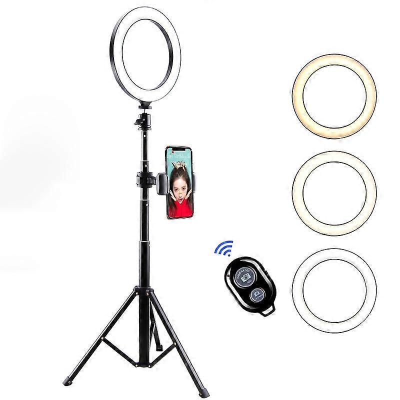 LATZZ T9 Ring Photography Fill Light Set [Ring Light+Tripod Stand+Phone Bracket+Bluetooth-compatible