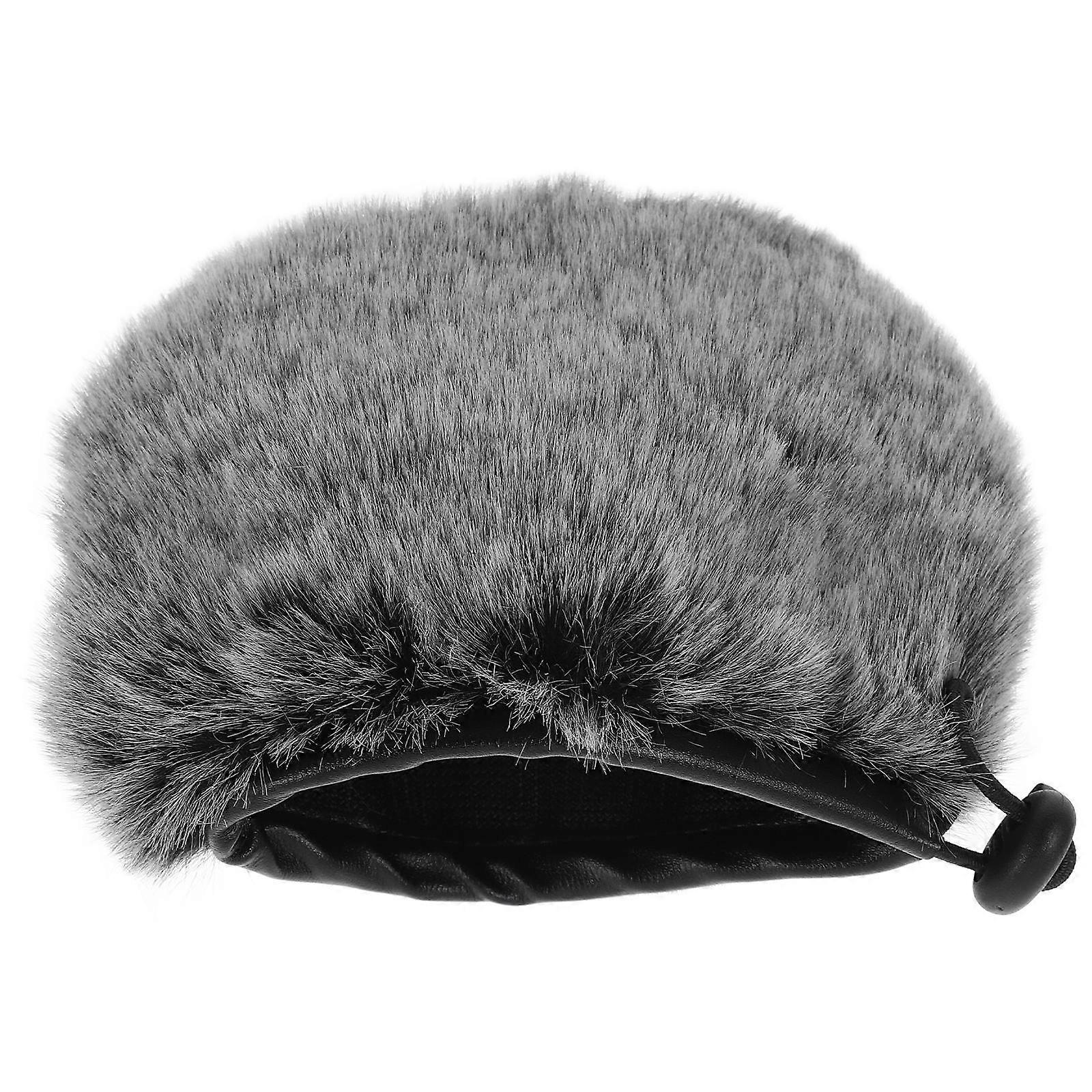 Microphone Accessory Plush Cover for Windshield Protection Drawstring Design