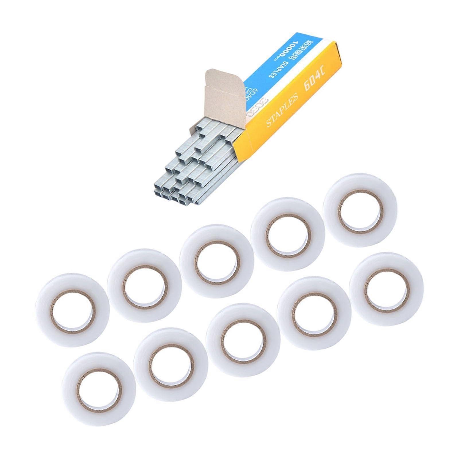 Plant Tying Tool with Adjustable Binding Force for Fruit Trees and Vegetables, 10pcs White Straps