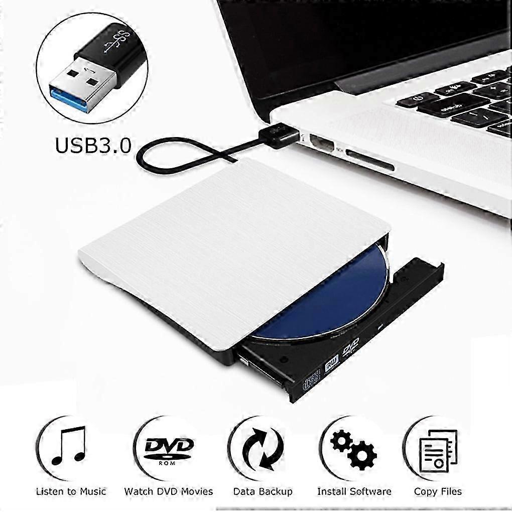 2025 USB 3.0 DVD-ROM Optical Drive External Slim CD ROM Disk Reader Desktop PC Laptop Tablet Promotion DVD Player