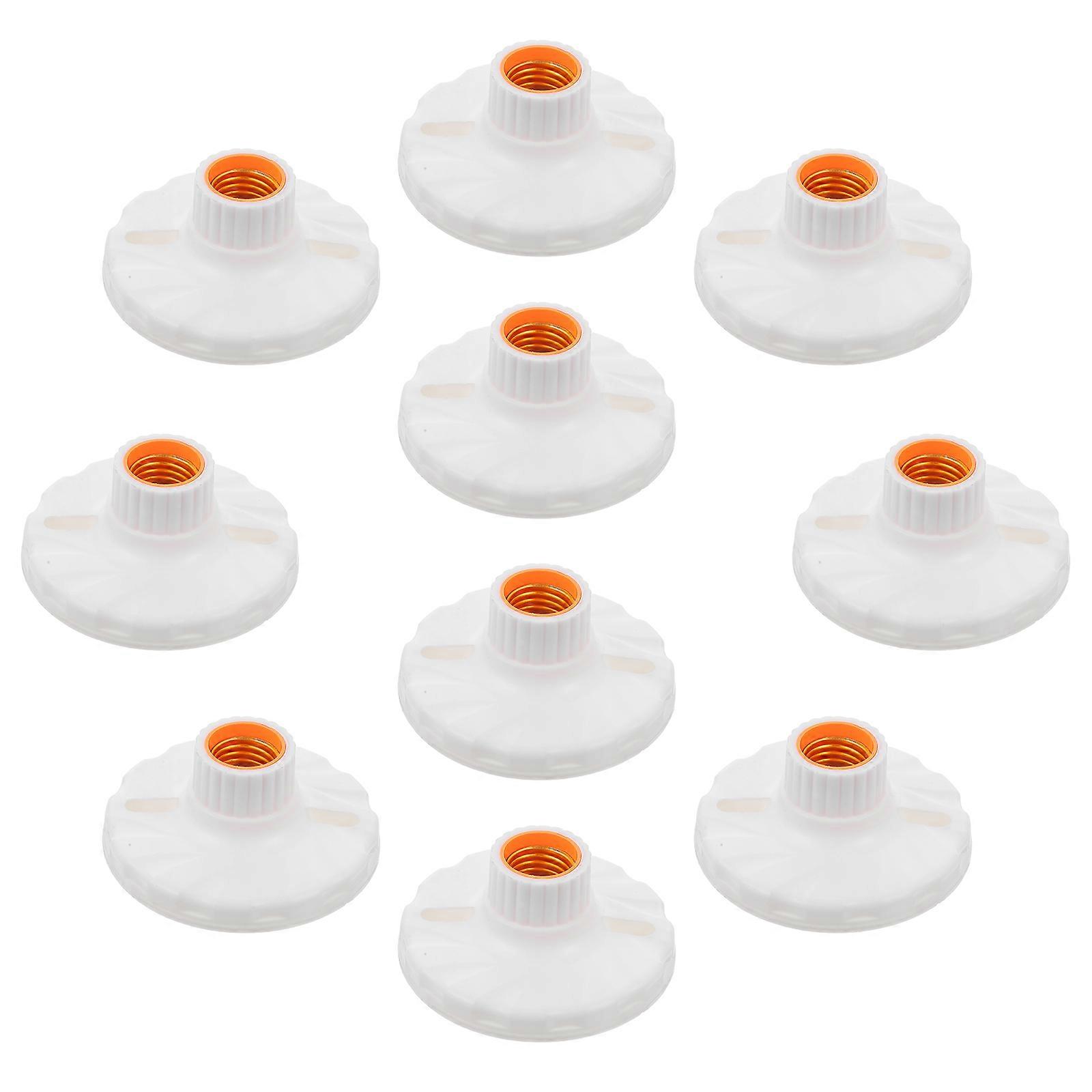 White Flame Retardant Lamp Socket E27 Light Holder for 10Pcs Use