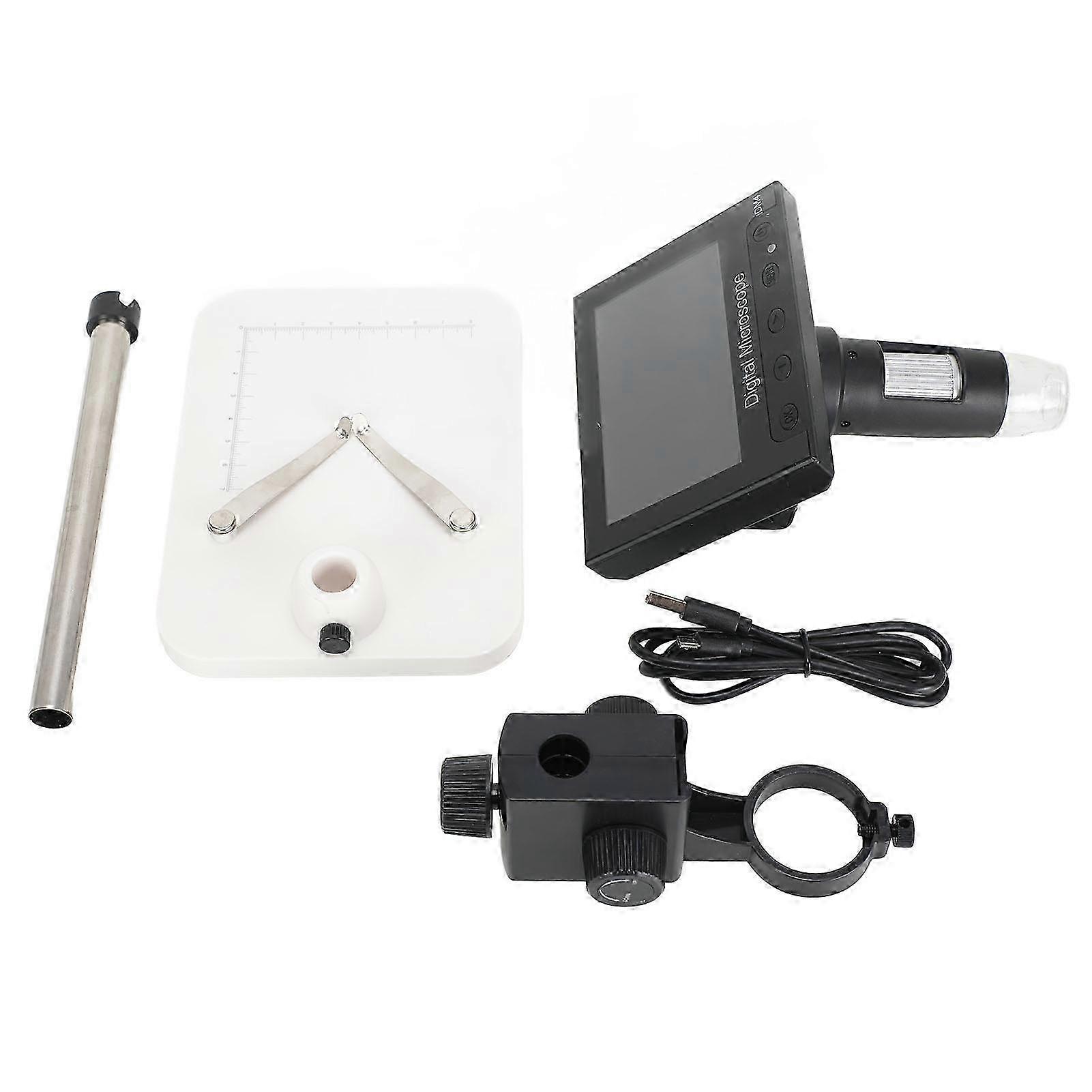 25-26 Electron Microscope 4.3in Display Screen HD 720P 1000X Digital Microscope for Biological Research