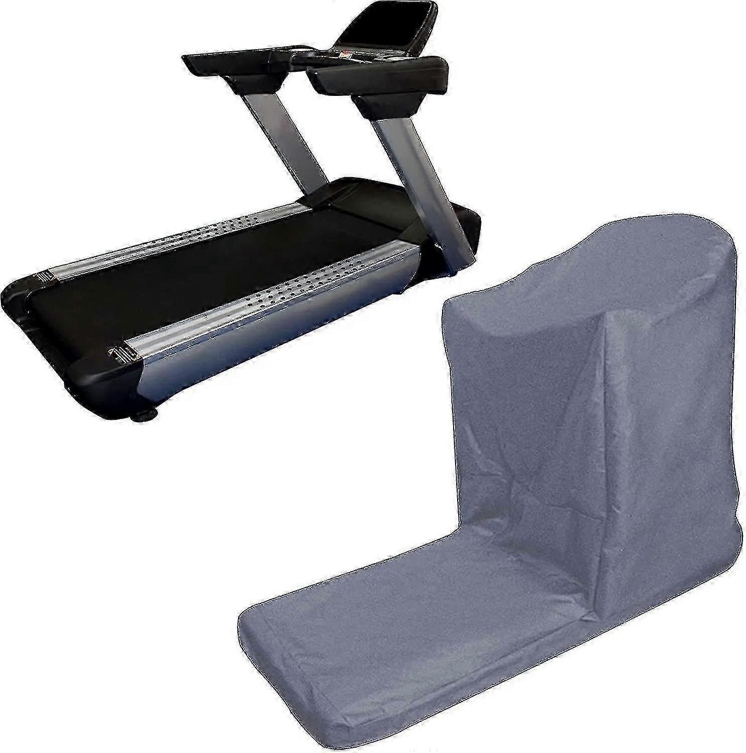 Waterproof Cover For Running Treadmill - Non-foldable - With Closure And Drawstring - Silver 26-27s