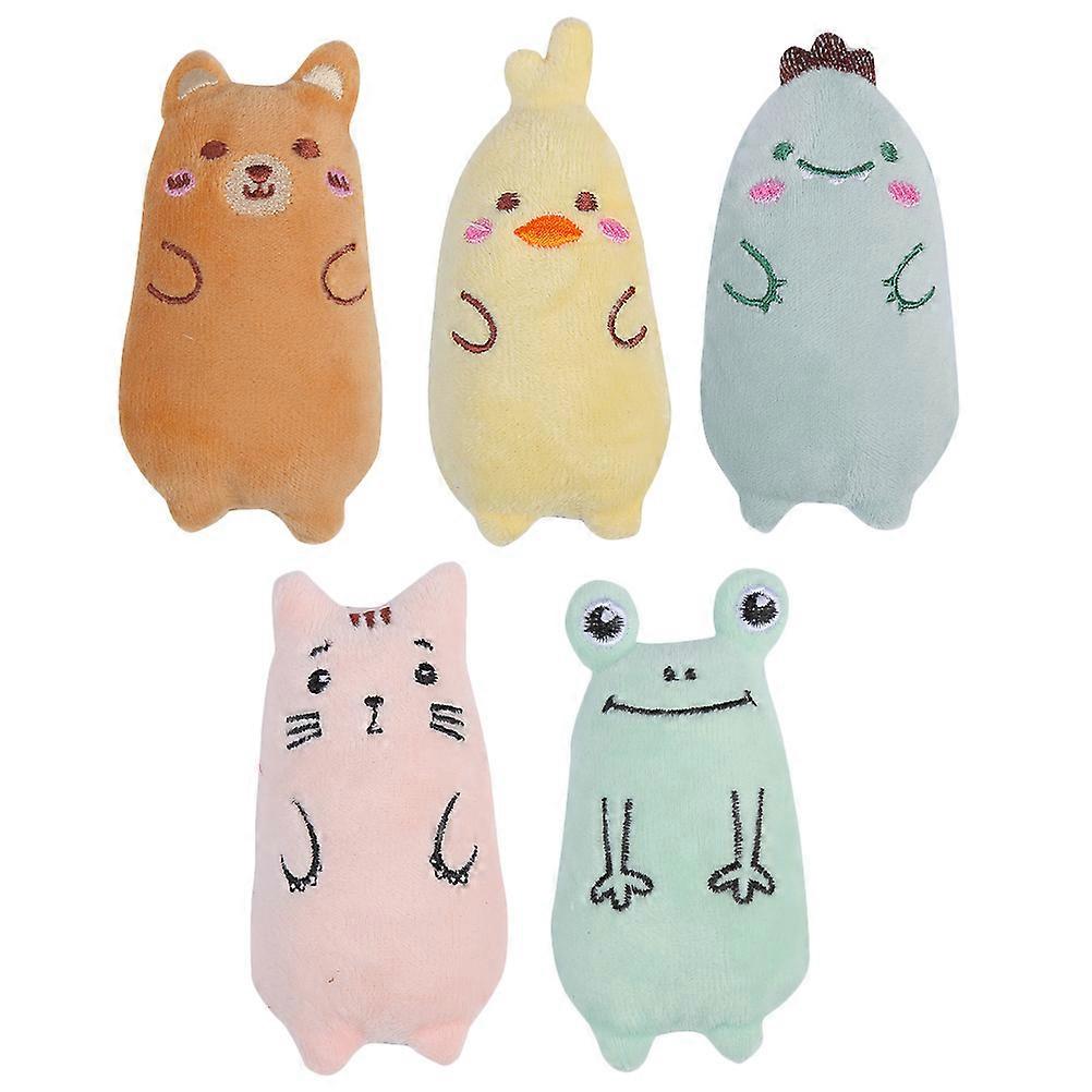 Kitten Plush Toy Catnip Toy for Chewing and Interactive Fun 5Pcs