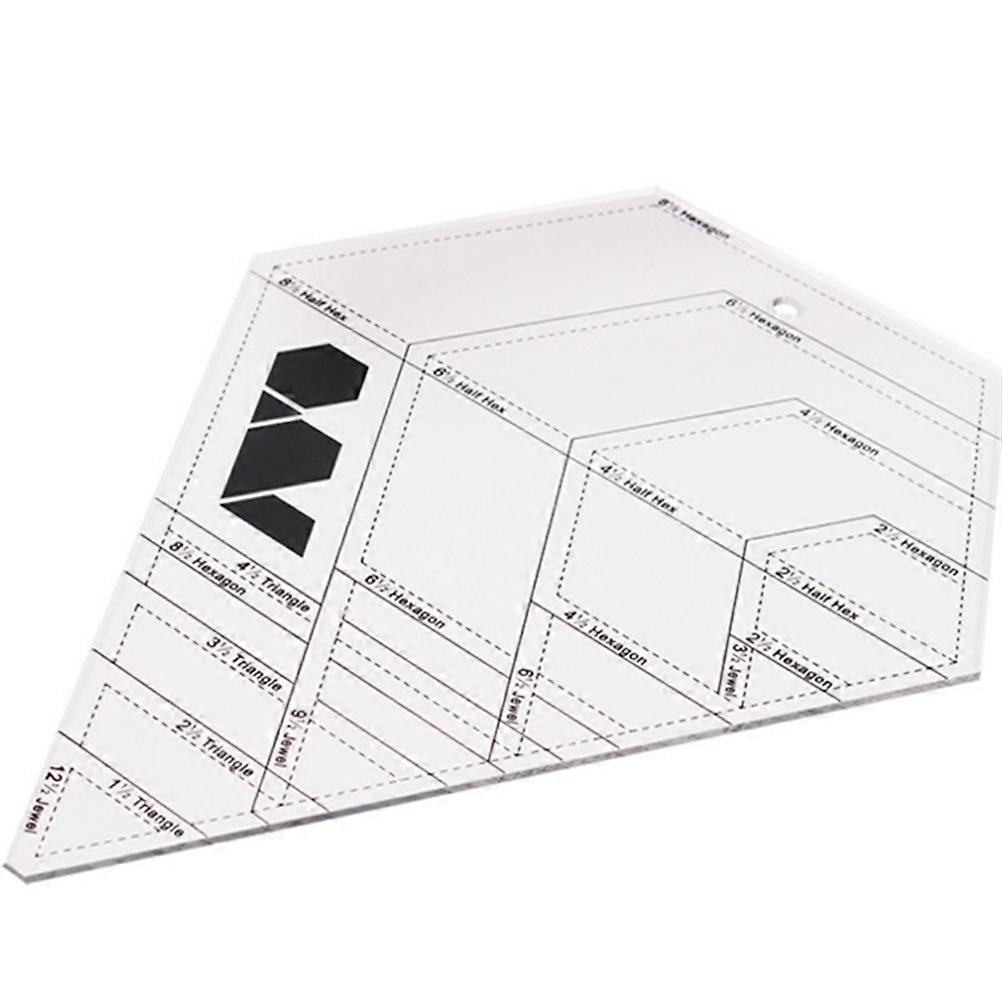Craft Ruler Acrylic Diamond Shape Quilting Ruler for Garment Making Use