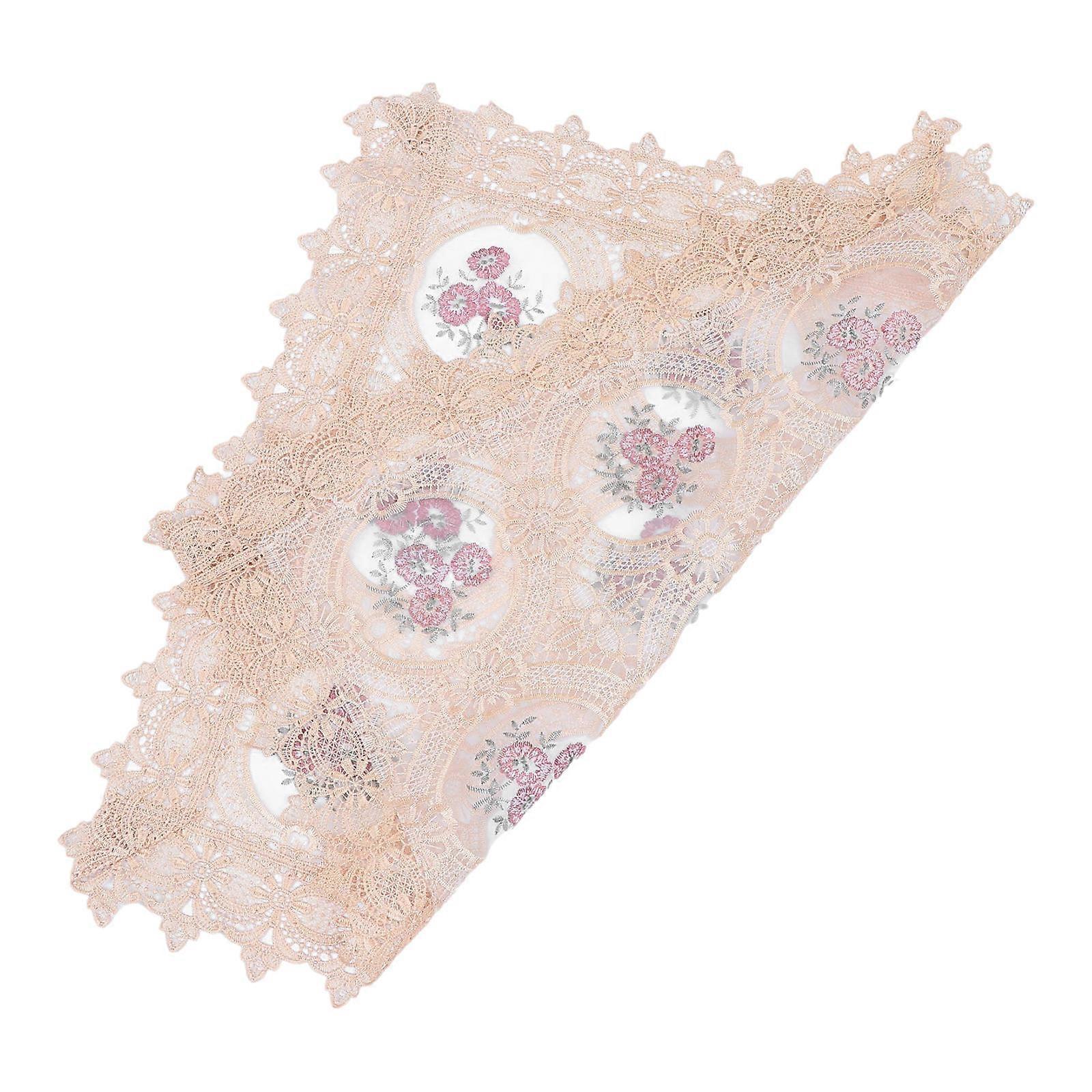 Lace Tablecloth Coffee Table Embroidery Table Runner with Design