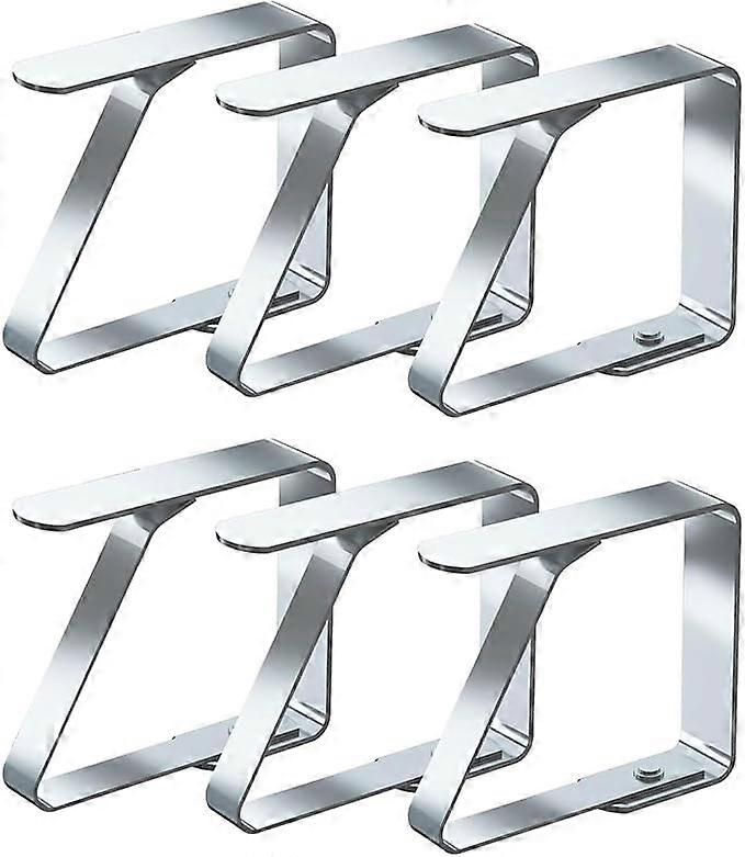 20 Stainless Steel Tablecloth Clips, Non-Slip