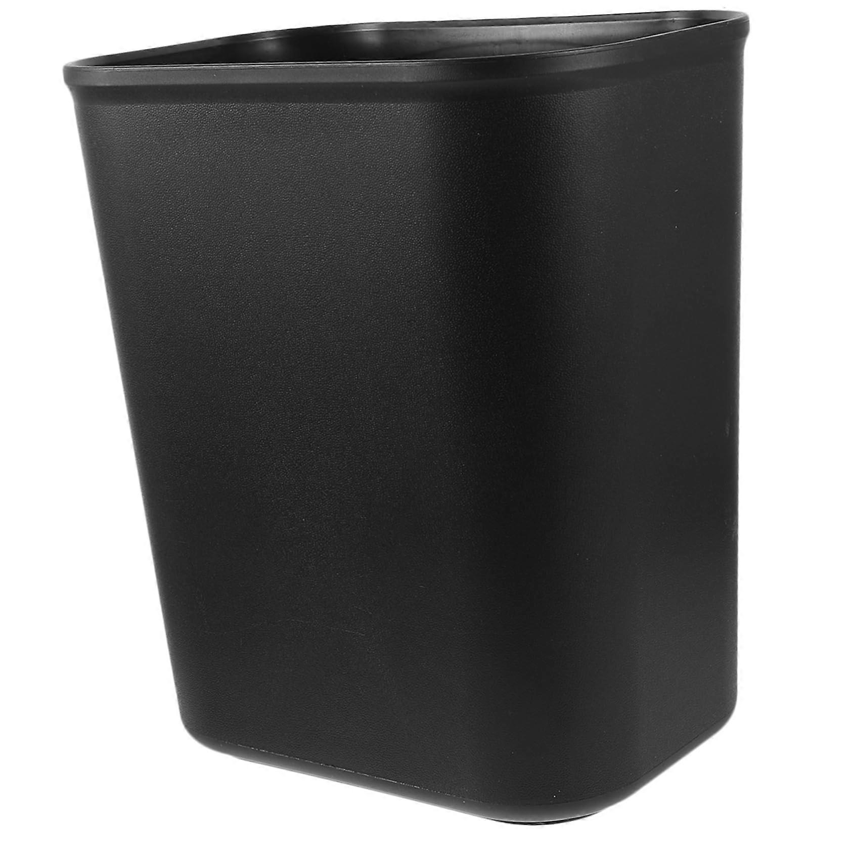 Black Square Trash Can with SpaceSaving Design for Narrow Kitchen Office Dorm Easy to Clean