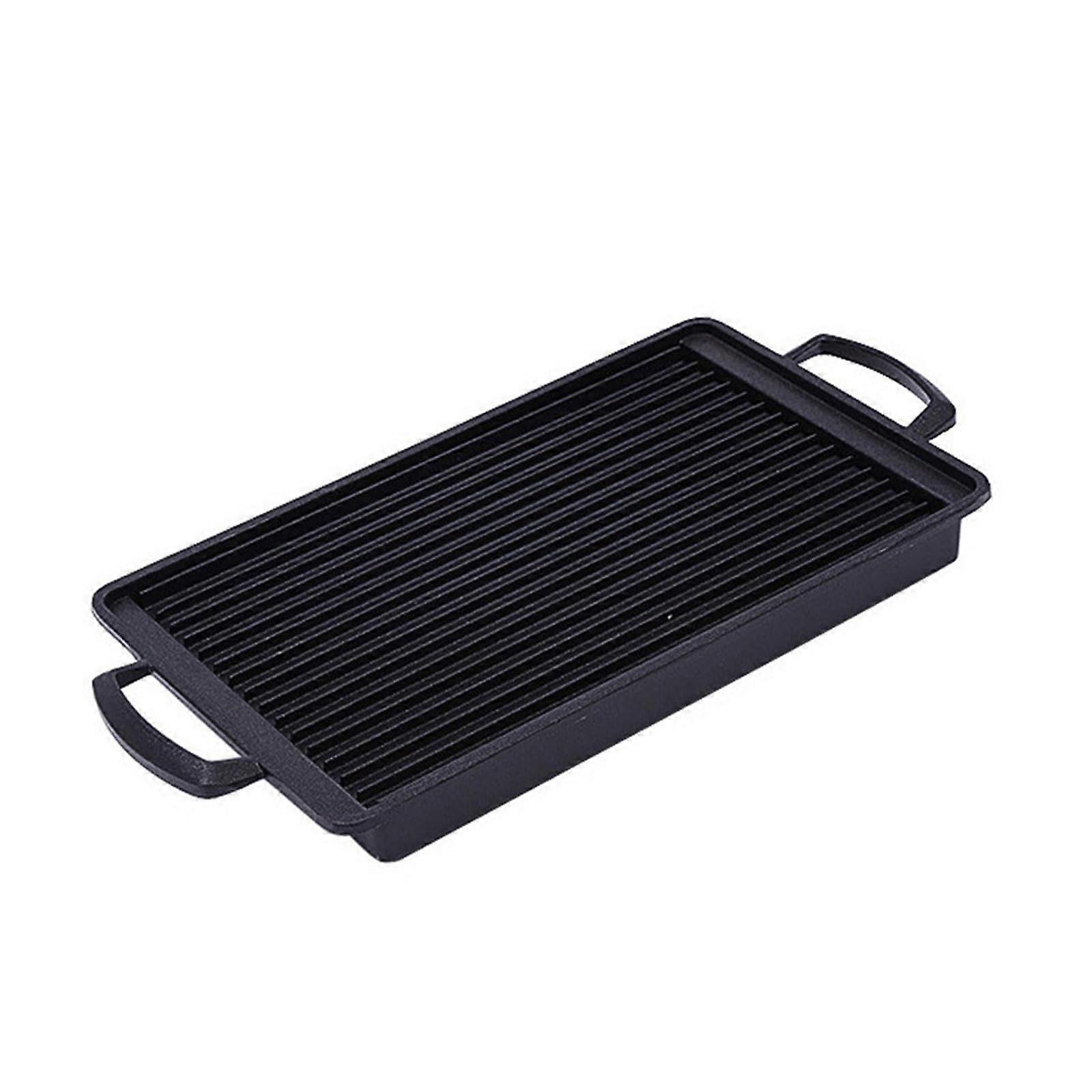 Portable BBQ Grill Pan with Non Stick Surface, Lightweight Aluminum Outdoor Rectangular Plate