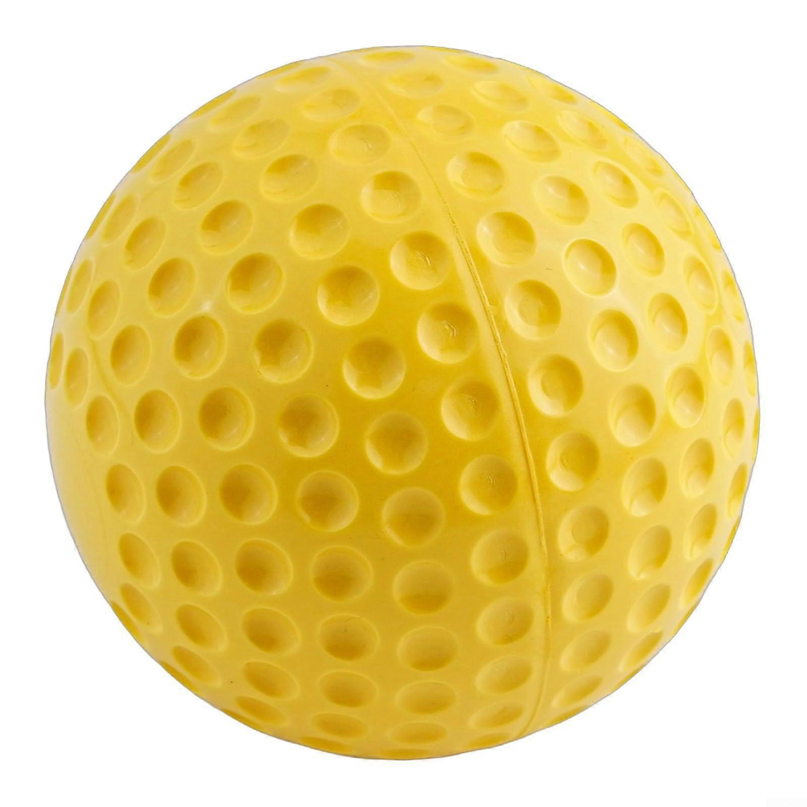 Practice Baseballs 12 Inch Yellow Dimpled Polyurethane for Pitching Machine and Training Drills