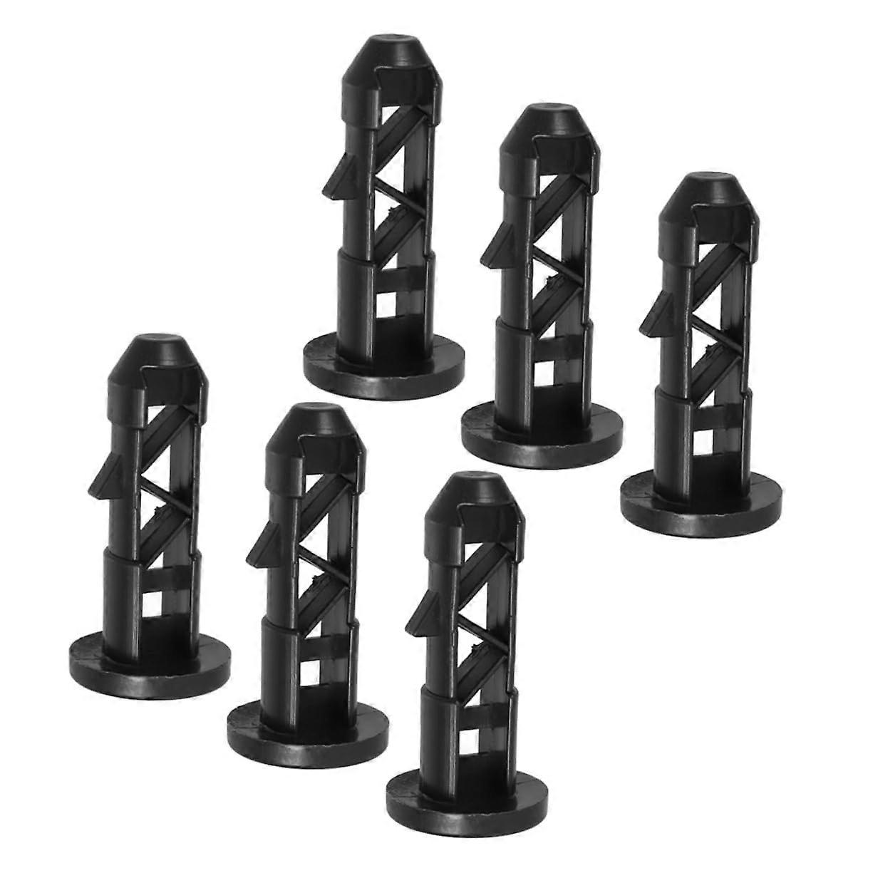 6pcs Wheelie Bin Lid Lock Clips for Secure Outdoor Trash Can Closure, Easy Tool Installation