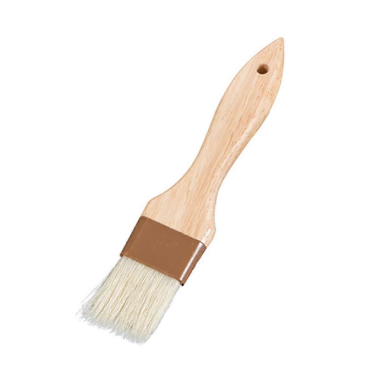 Wooden Handle BBQ Basting Brush with Wool Bristles for  Temperature Grilling and Baking
