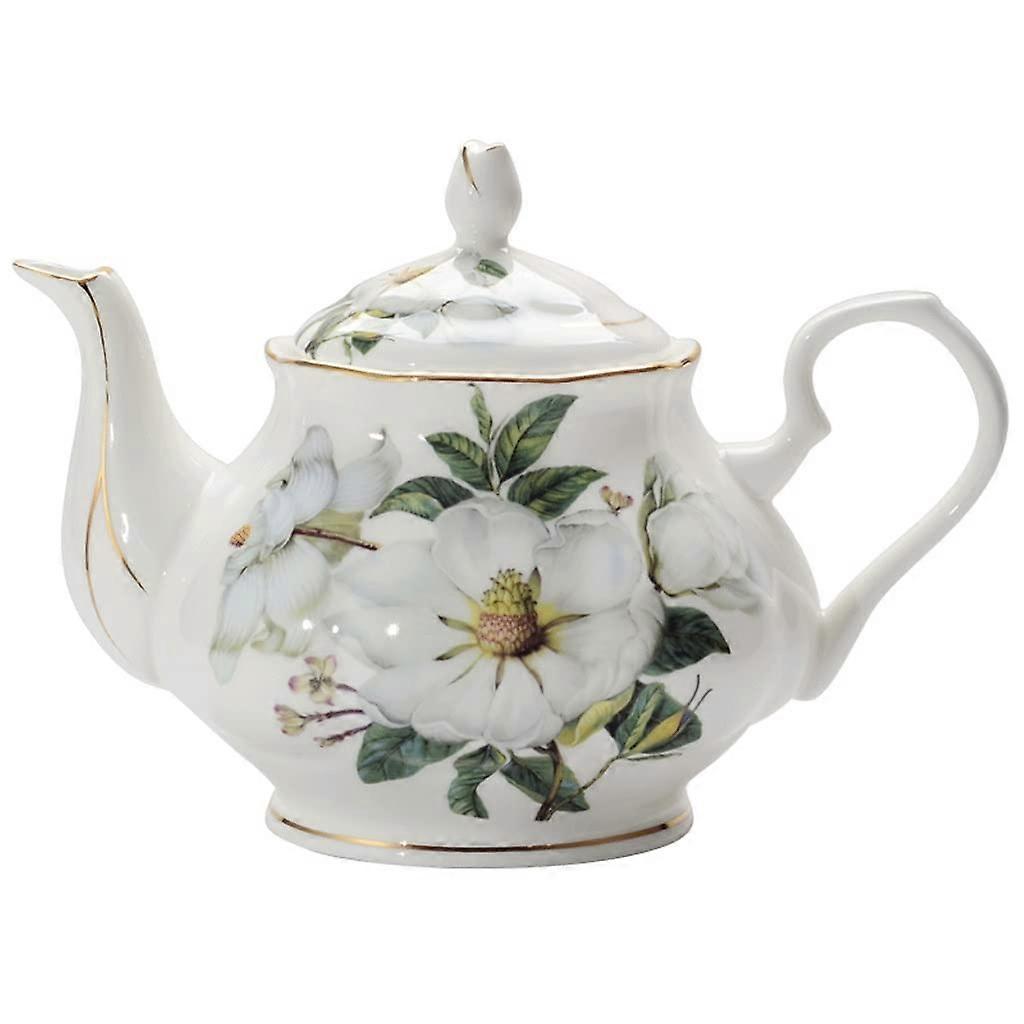 British Ceramic Teapot 900ml Heat Resistant Kapok Pattern for Loose Tea and Coffee