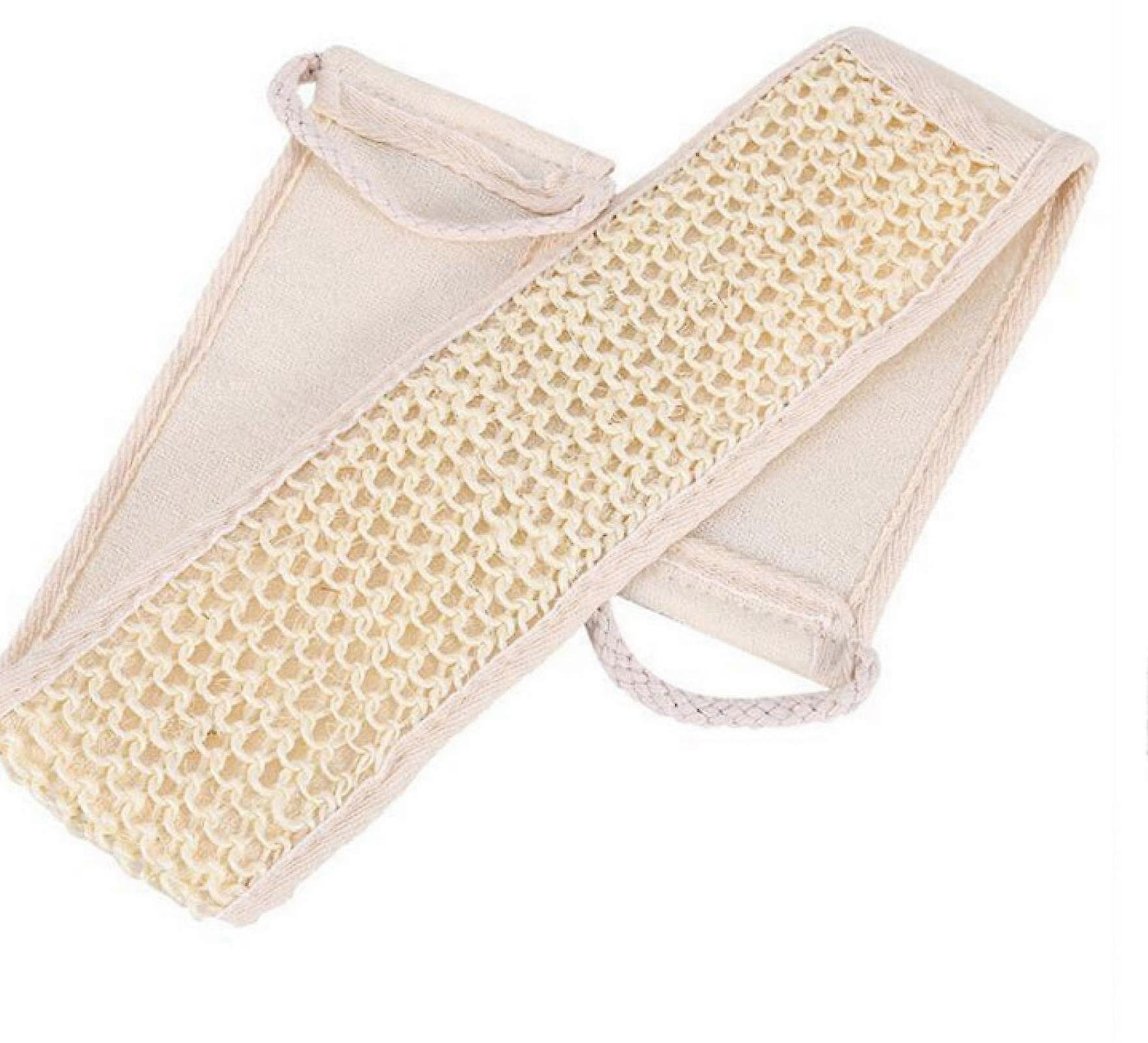 Back Scrubber Exfoliating Bath Strap with DualTexture Design and Comfortable Handles for Shower Use
