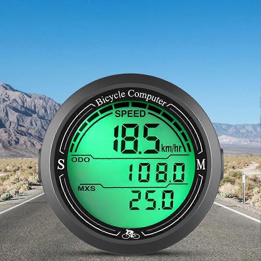 Bike Computer Waterproof Bicycle Speedometer with Odometer GPS Cycling Computer Large Backlit Display Black