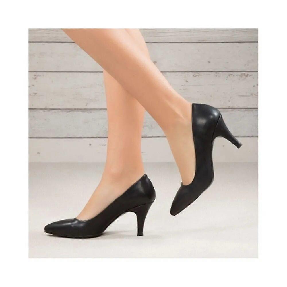 Black Low Heel Pumps for Women MA-017