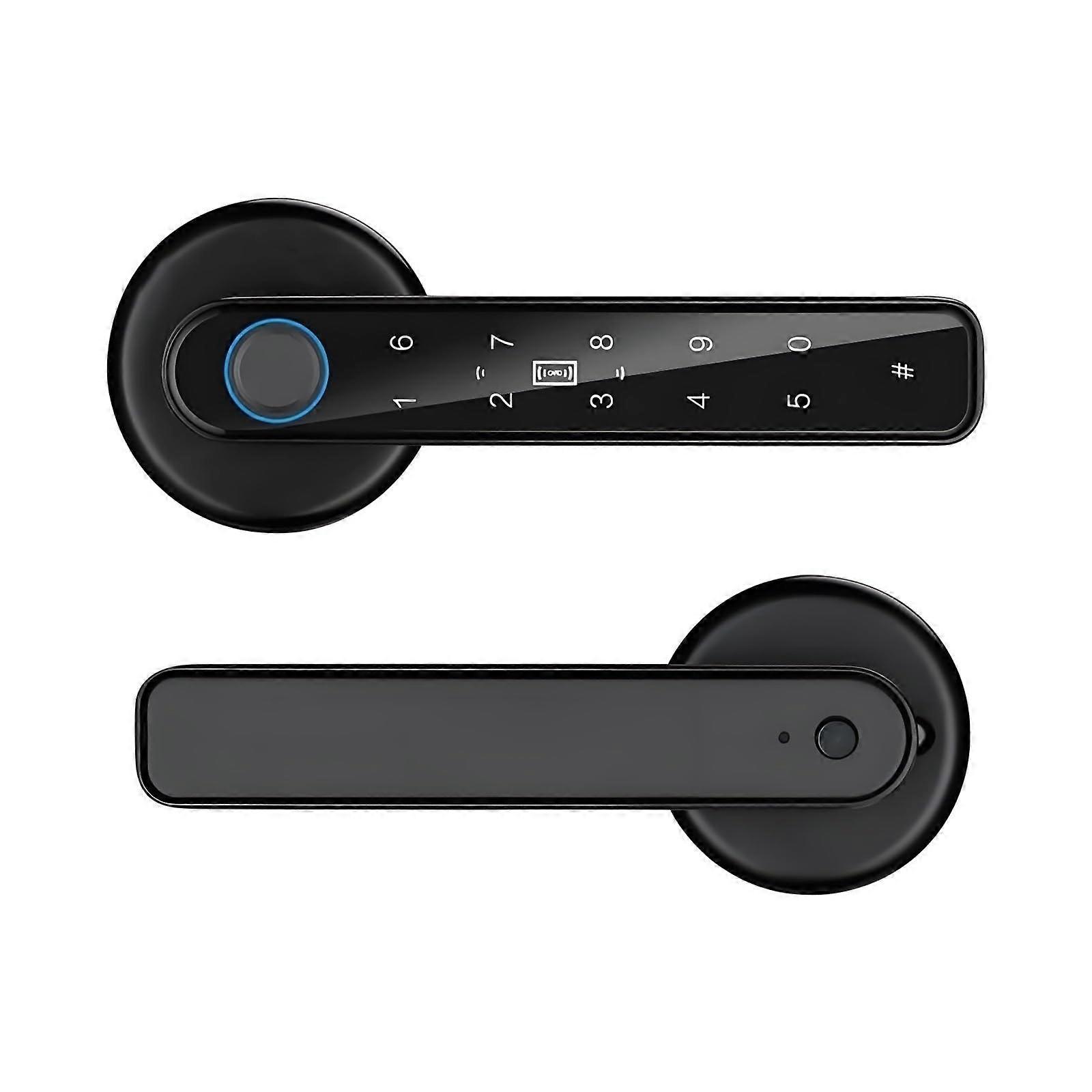 Smart Door Lock with Fingerprint and Antipeeping Keypad, Bluetooth Compatible with TTLock, TypeC Emergency Charge