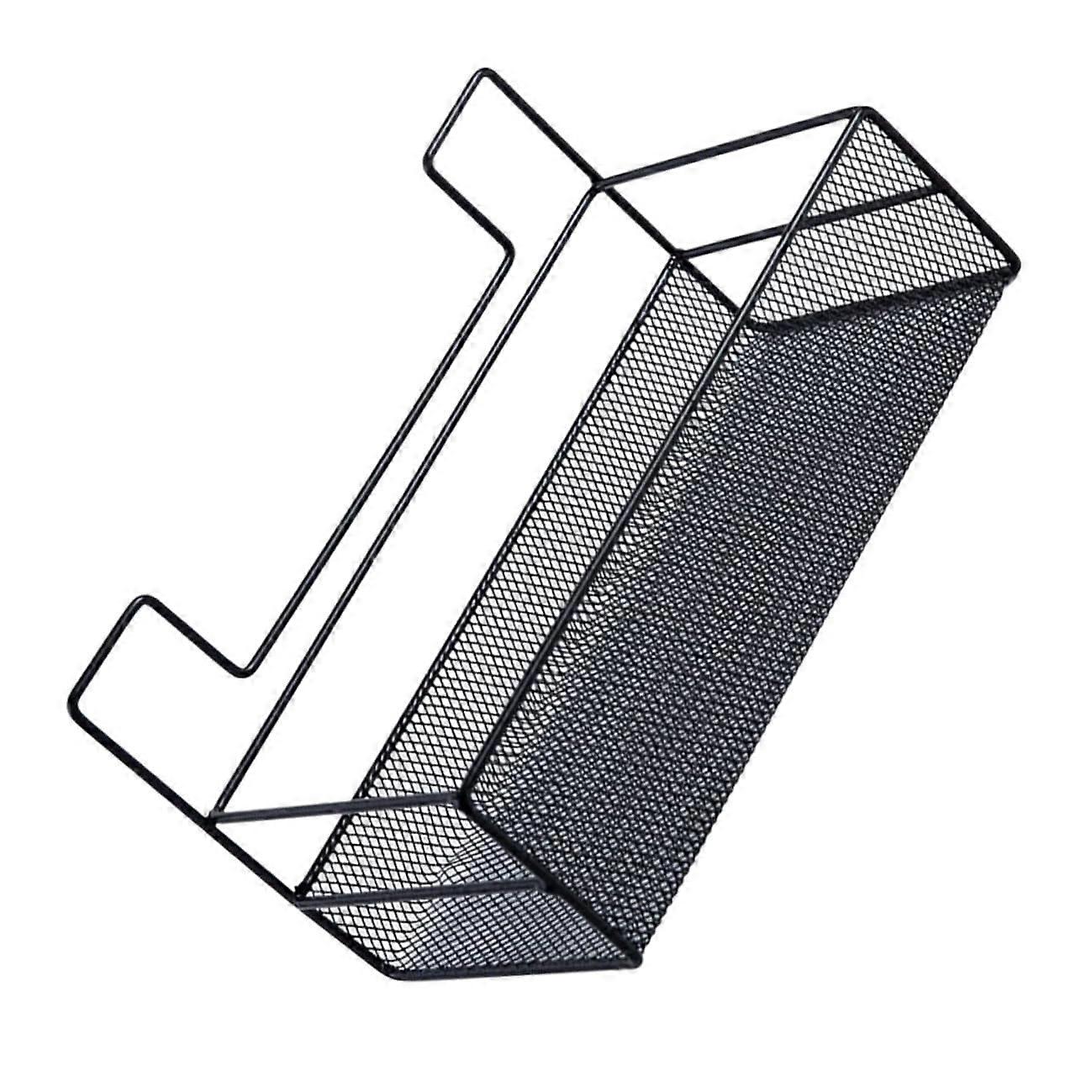 Wall Mounted Bathroom Shelf Black Wire No Drilling Organizer Large Capacity SpaceSaving for MultiRoom Use