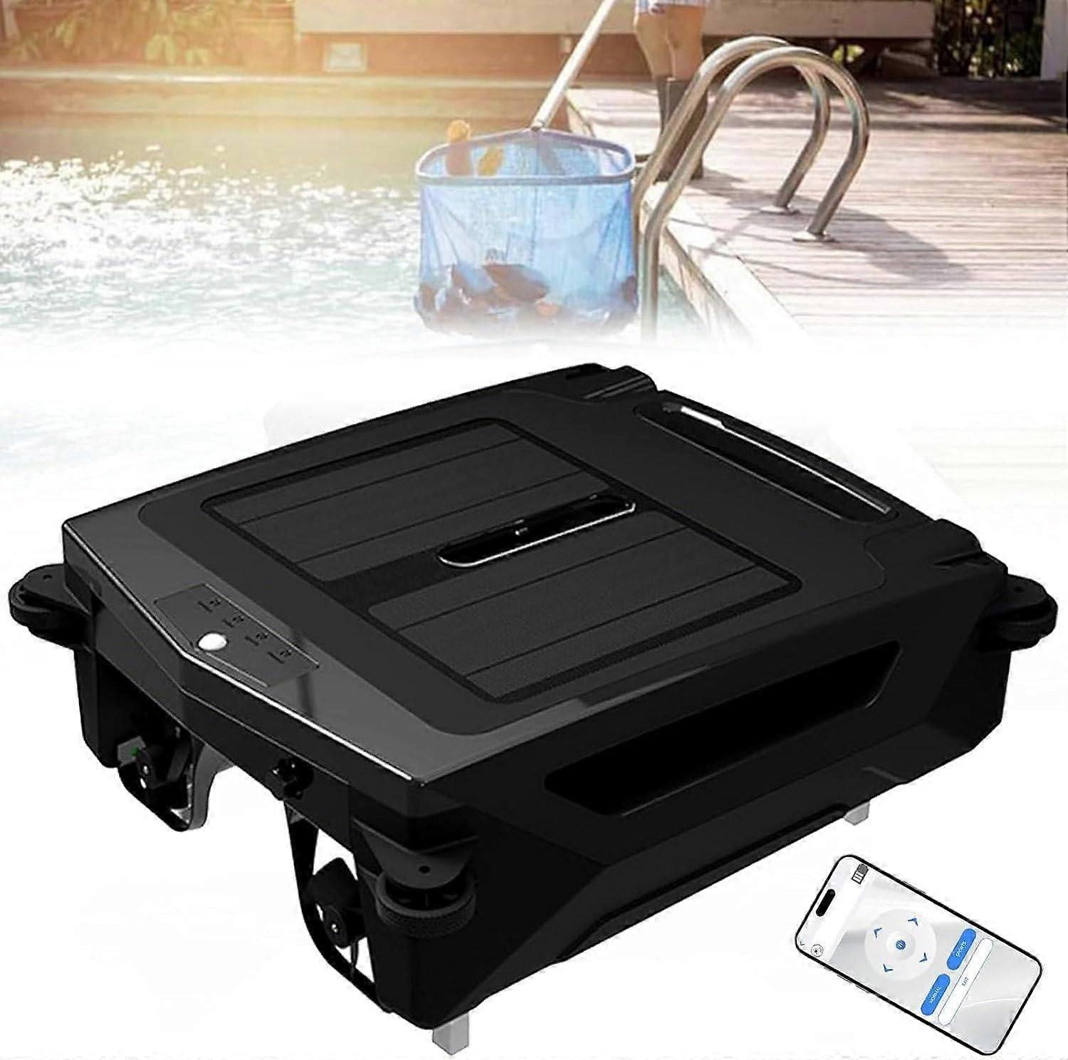 Cordless Robotic Pool Cleaner with App Control, Solar Charging, Dual Modes for Above Ground Pools