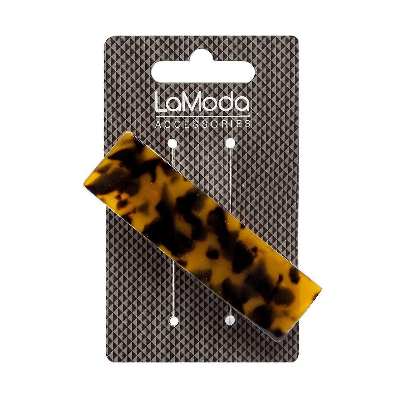 Rectangular Tortoiseshell Hair Barrette Clip for Women with Secure Clasp, Lightweight 21g