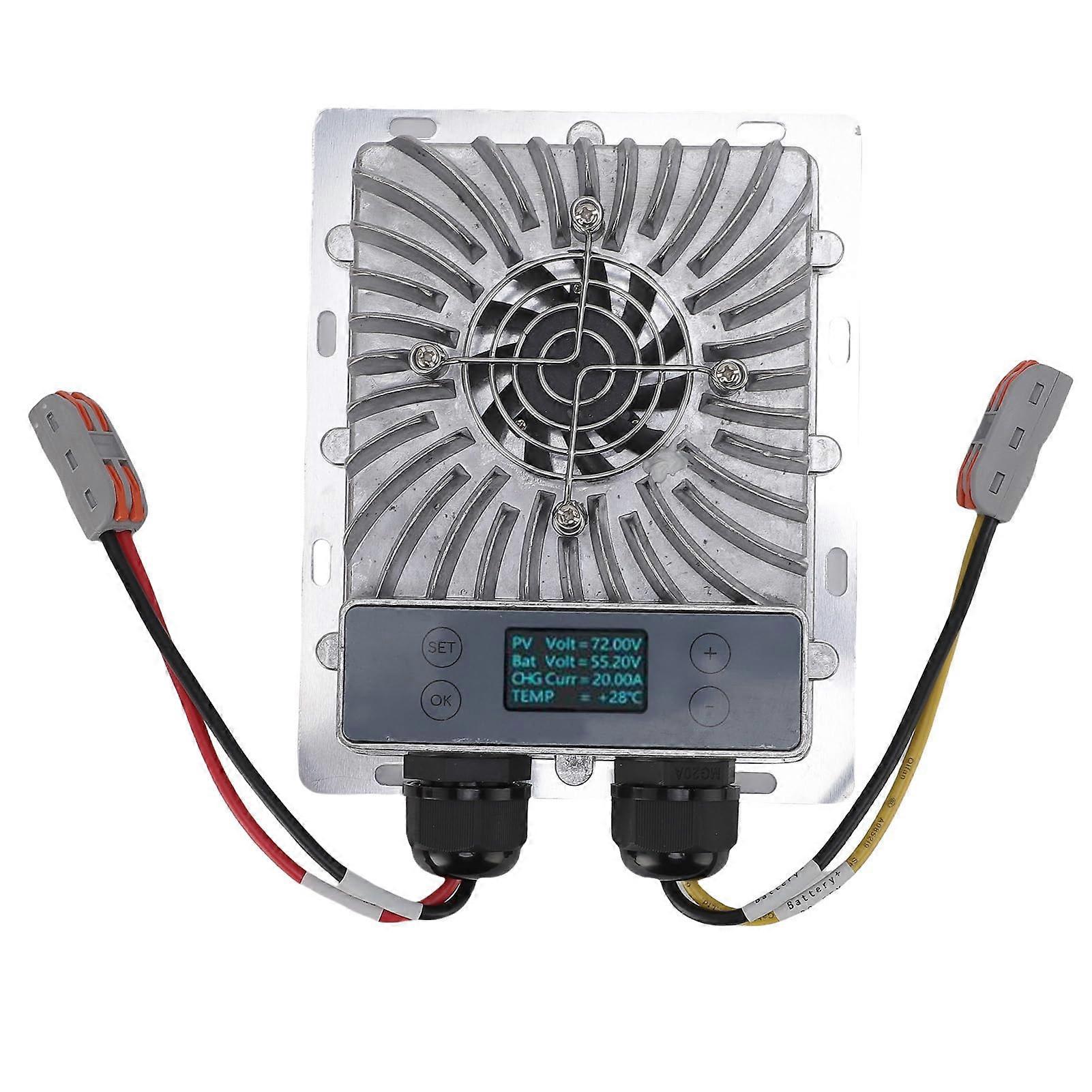 1200W MPPT Solar Charge Controller with LCD Display, 99% Efficiency for Outdoor Battery Protection