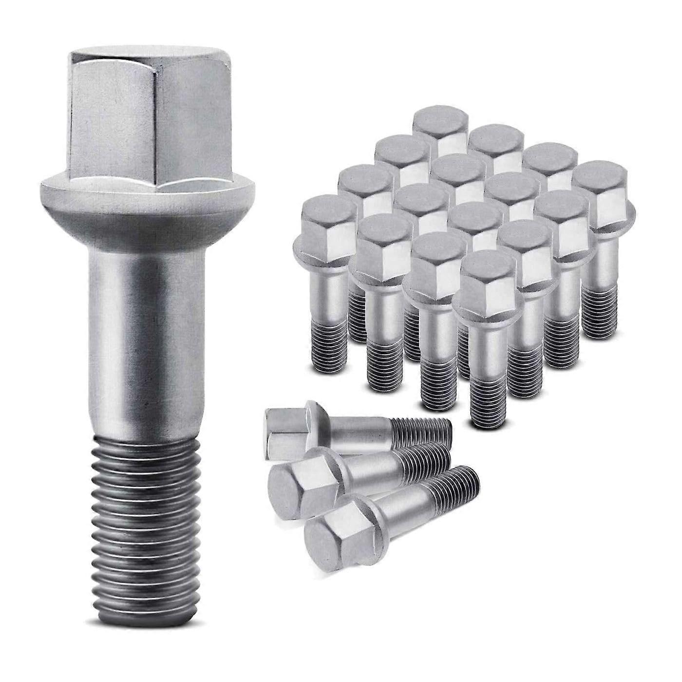 M12x1.5 Wheel Studs for Mercedes, 20 Pack Front and Rear Replacement Kit, Secure Installation