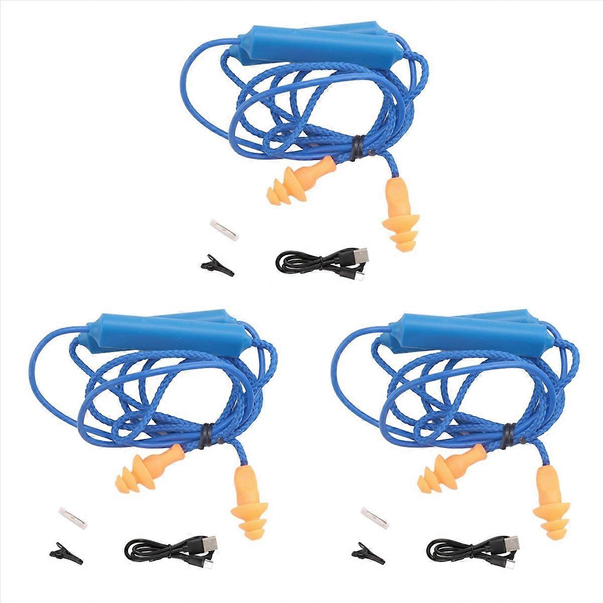 Earphone Bluetooth Ear Plugs for Work, Noise Suppression, Blue