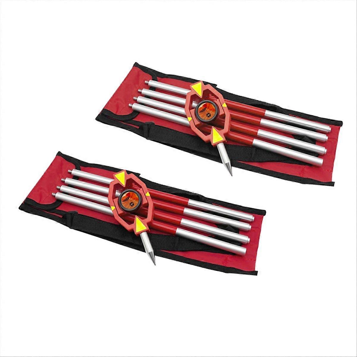 2PCS Copper Mini Prism with 4 Poles for Total Station Offset