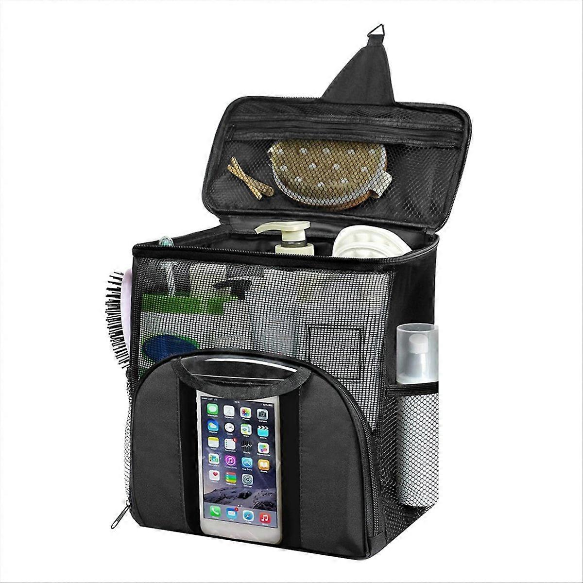 College Essentials, Separate Compartment Hanging Toiletry Bag Black