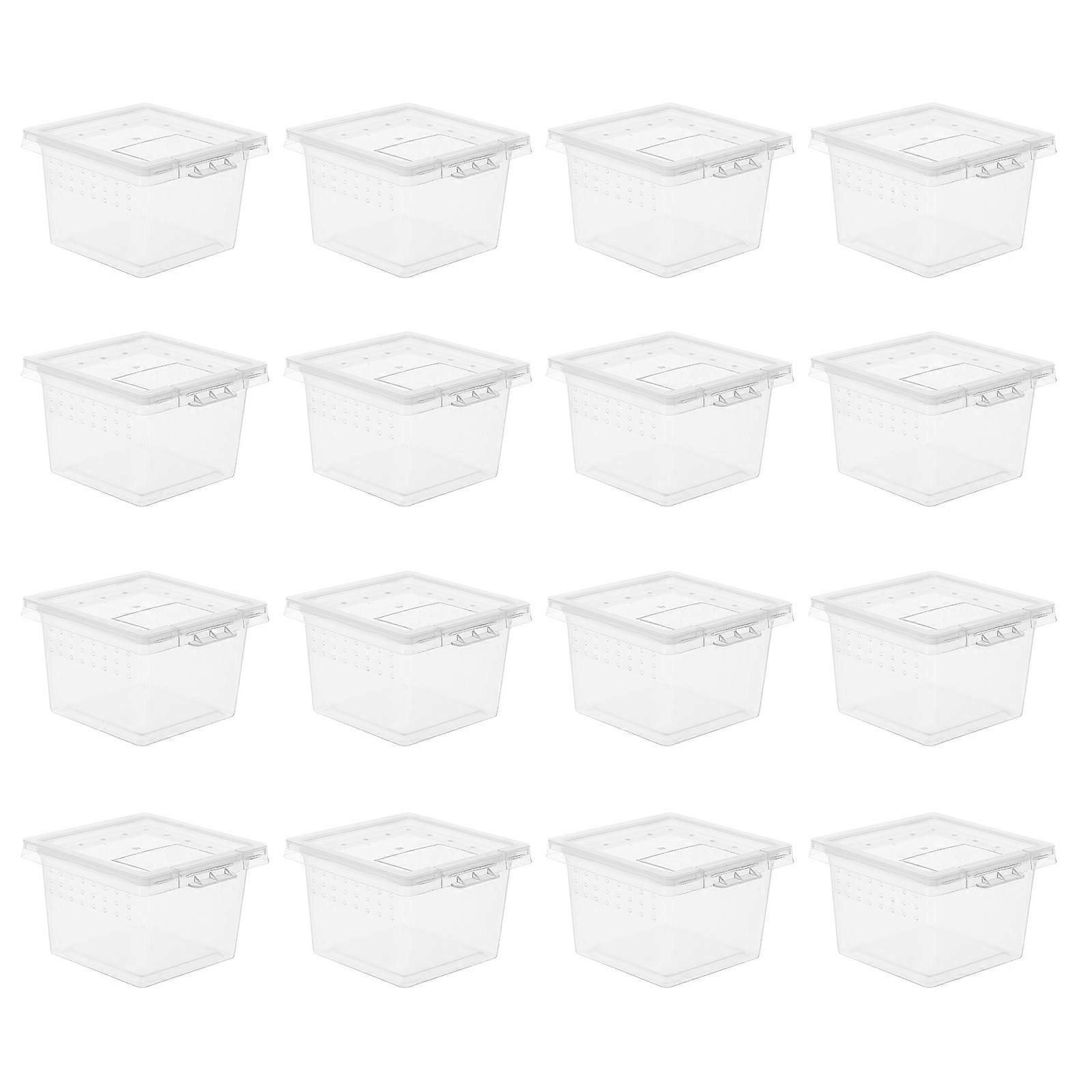 Clear Reptile Box Multi-Use Breeding Case for Home Use 80Pcs Set