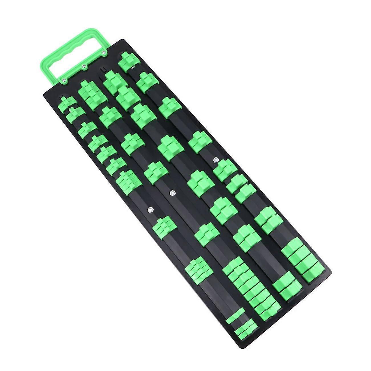 Socket Wrench Organizer Rack with Durable Metal Structure and Compact Storage for Garage Workshop