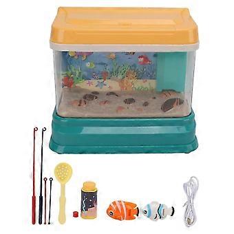 Elektrisch visspel, speelgoed om geduld te oefenen, USB-opladen, coole muziek en lichtsimulatie, aquariumspeelgoed, superperfecte kwaliteit.