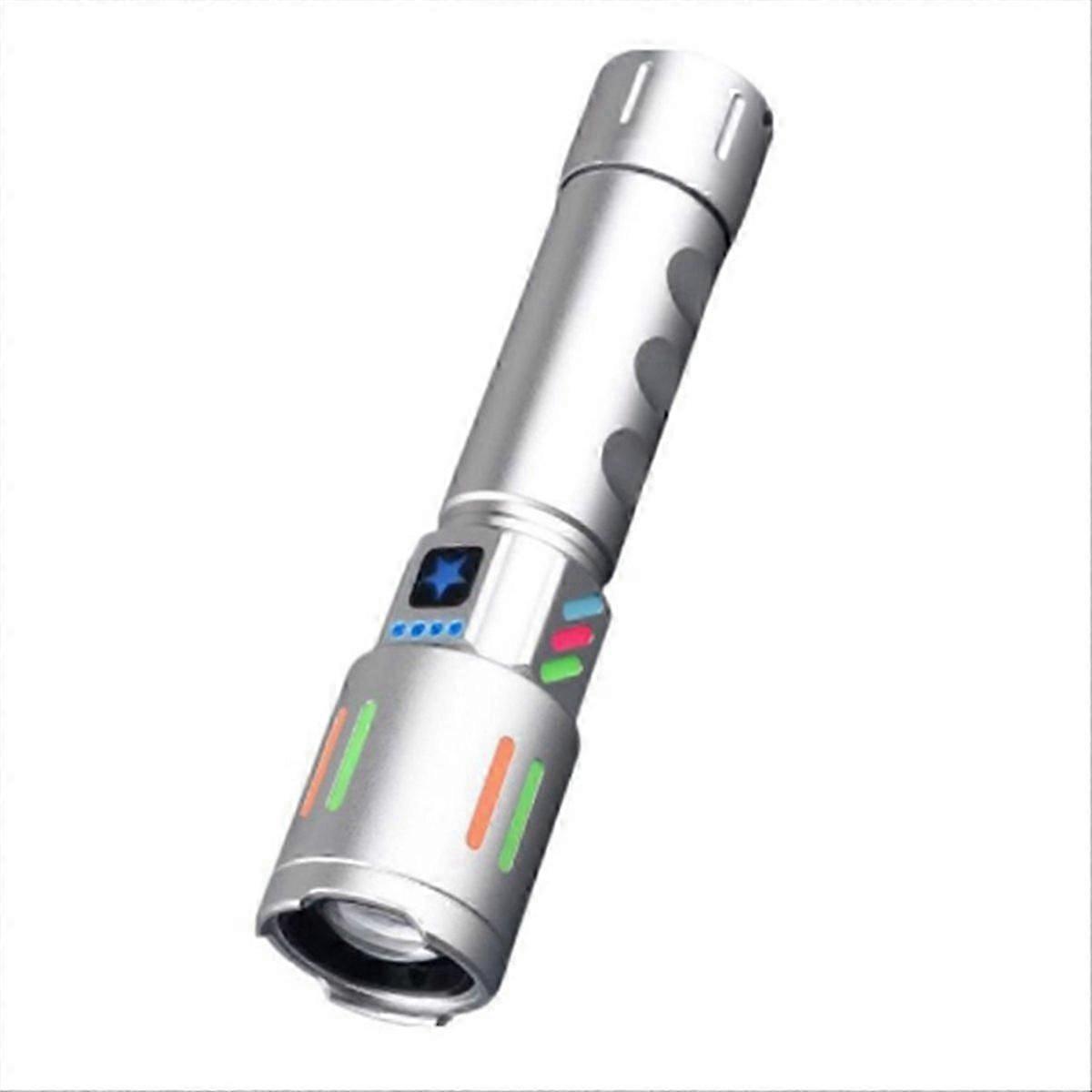 Led Rechargeable Aluminum Alloy Flashlight Retractable Flashlight
