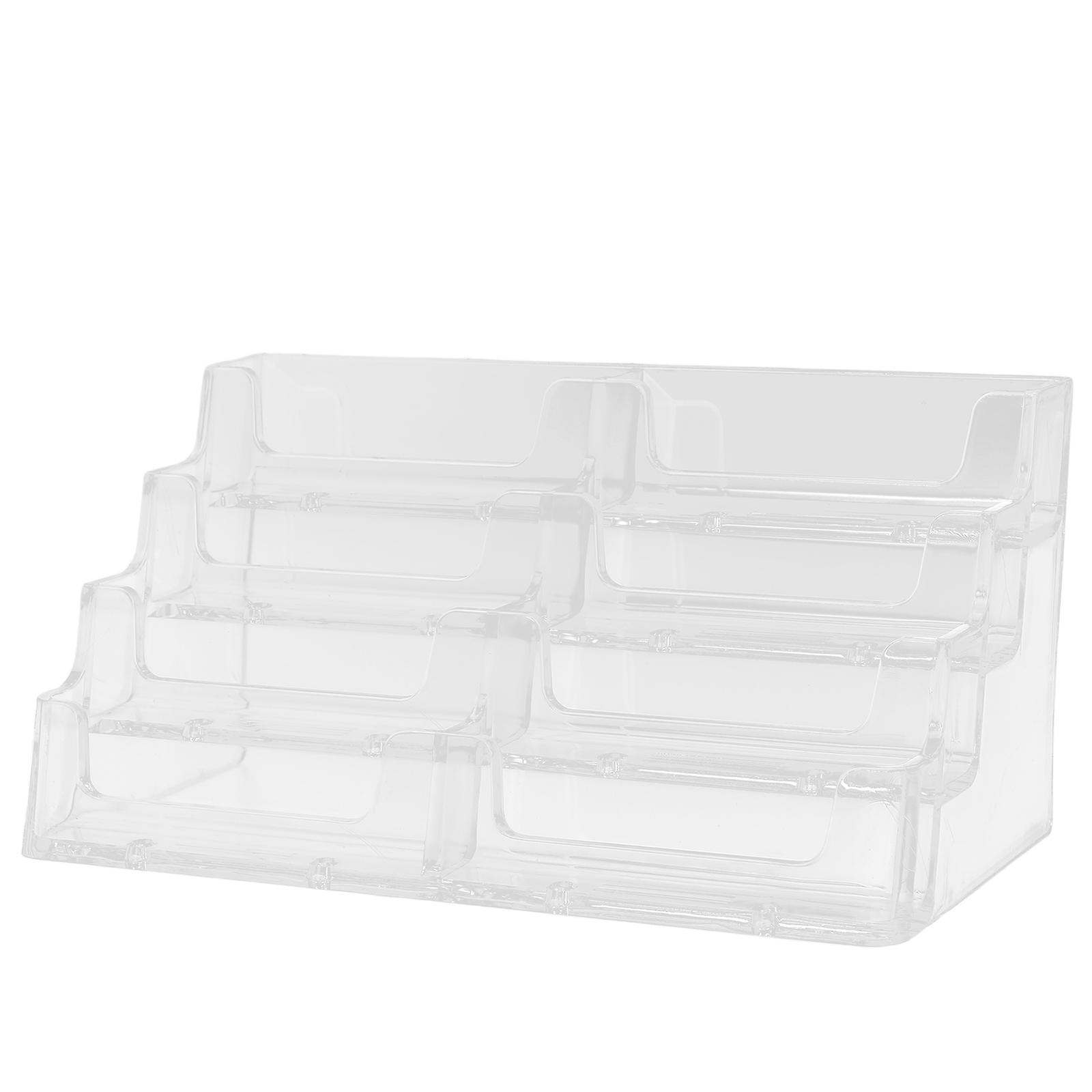 Tarjetero acrílico transparente con múltiples capas