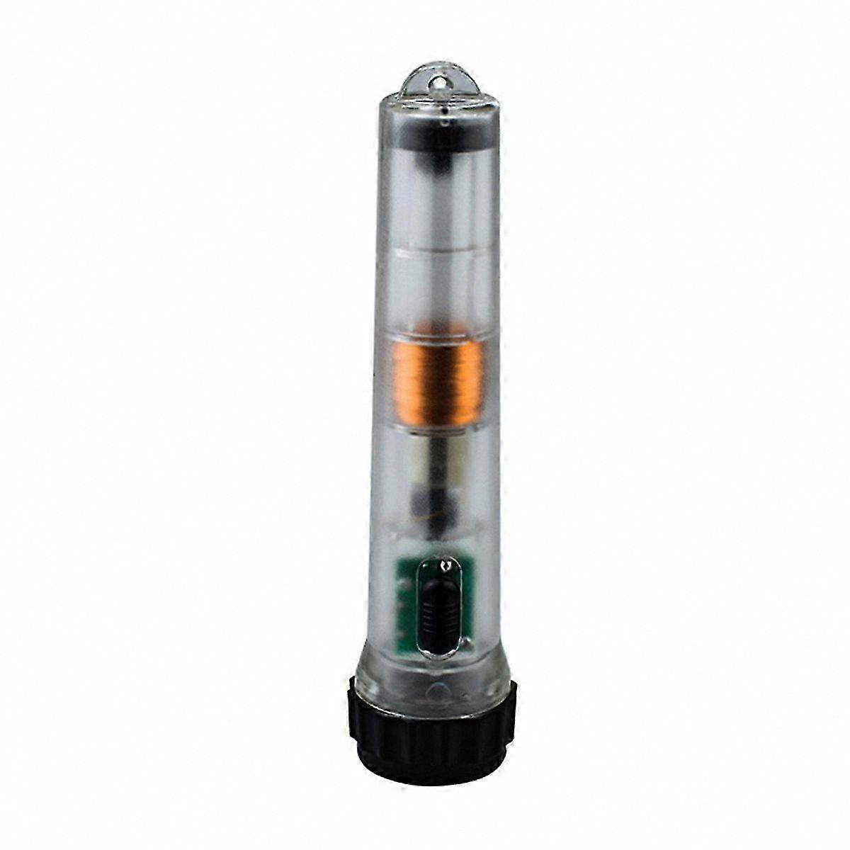 Self-Generated Transparent Emergency Fluorescent Torch Flashlight Hand-Cranked Charging Far-Pull St